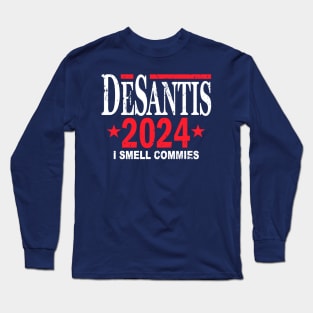 Vintage Ron DeSantis 2024 - I Smell Commies Long Sleeve T-Shirt